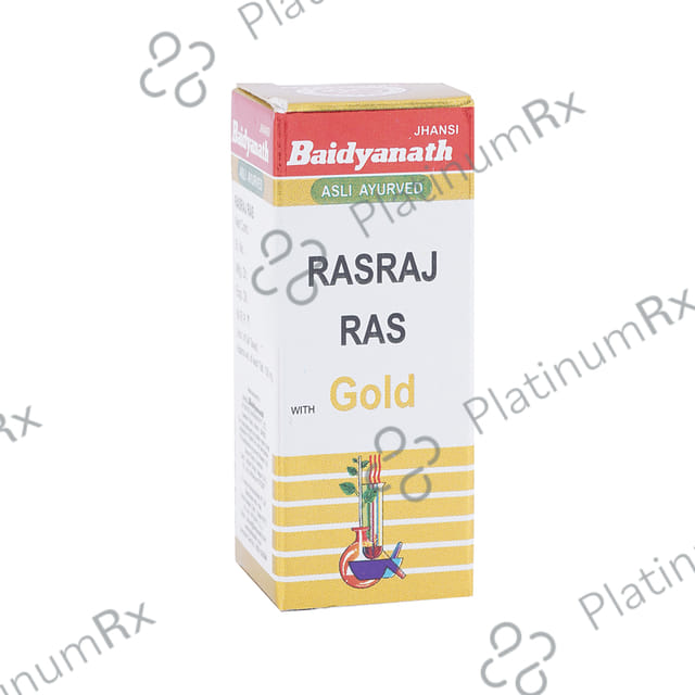 Baidyanath (Jhansi) Rasraj Ras with Gold Tablet 10 tablets