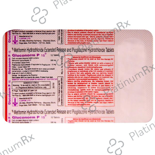 Gluconorm P 7.5mg/500mg Tablet
