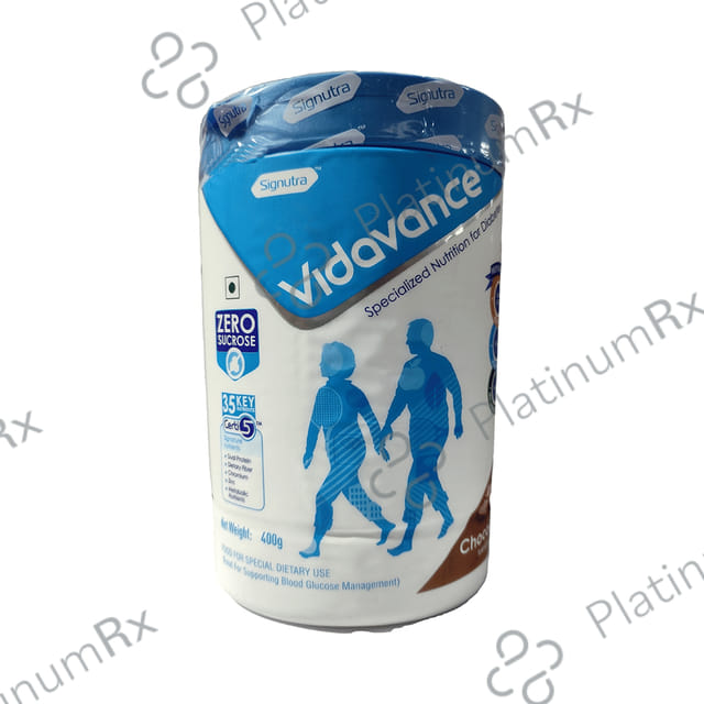 Vidavance Sucrose Free Chocolate Flavour Powder 400gm
