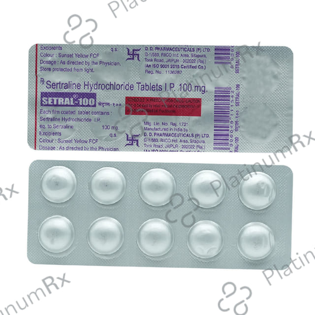 Setral 100mg Tablet 10 Tablet D D Pharma