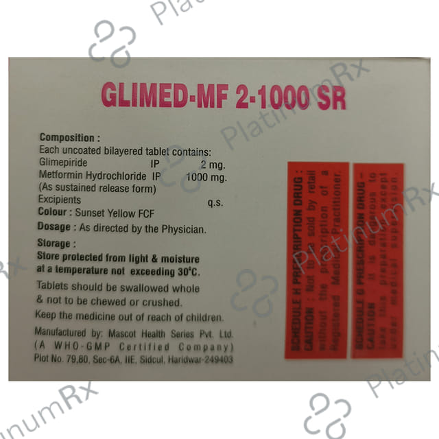 Glimed-MF 2/1000 SR Tablet