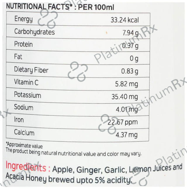 Urban Platter Apple Cider Vinegar with Ginger, Garlic, Lemon and Acacia Honey