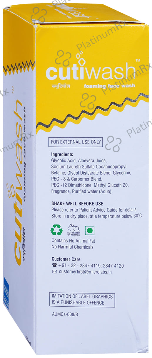 Cutiwash Face Wash 60ml
