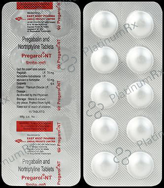 Pregarol NT 75mg/10mg Tablet