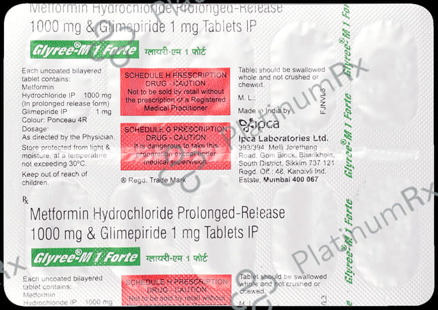 Glyree M 1/1000mg Forte Tablet PR 10s