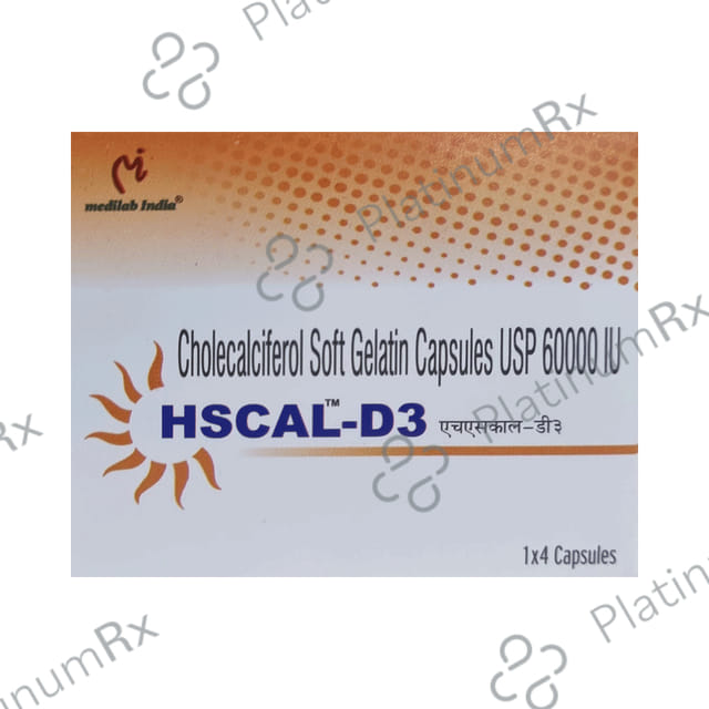 HsCal D3 60000IU Tablet 4s