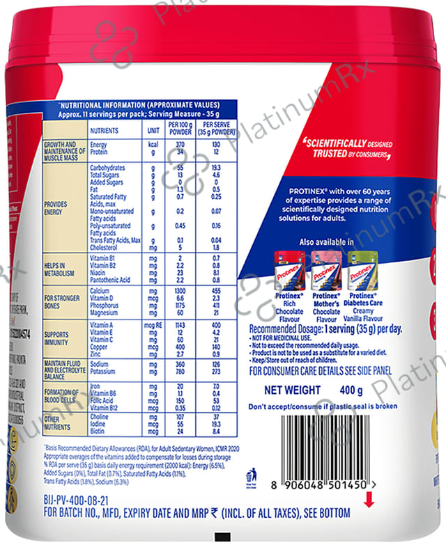 Protinex Creamy Vanilla Flavour Powder 400gm