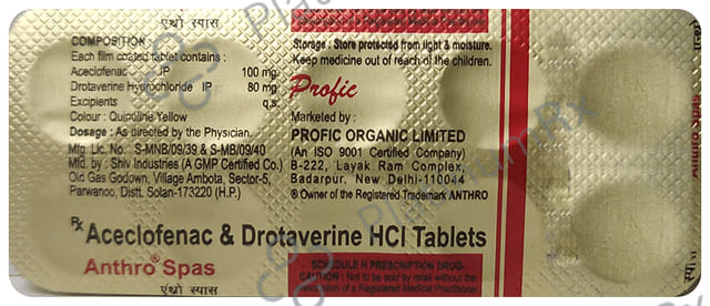 Anthro Spas 100/80mg Tablet 10s