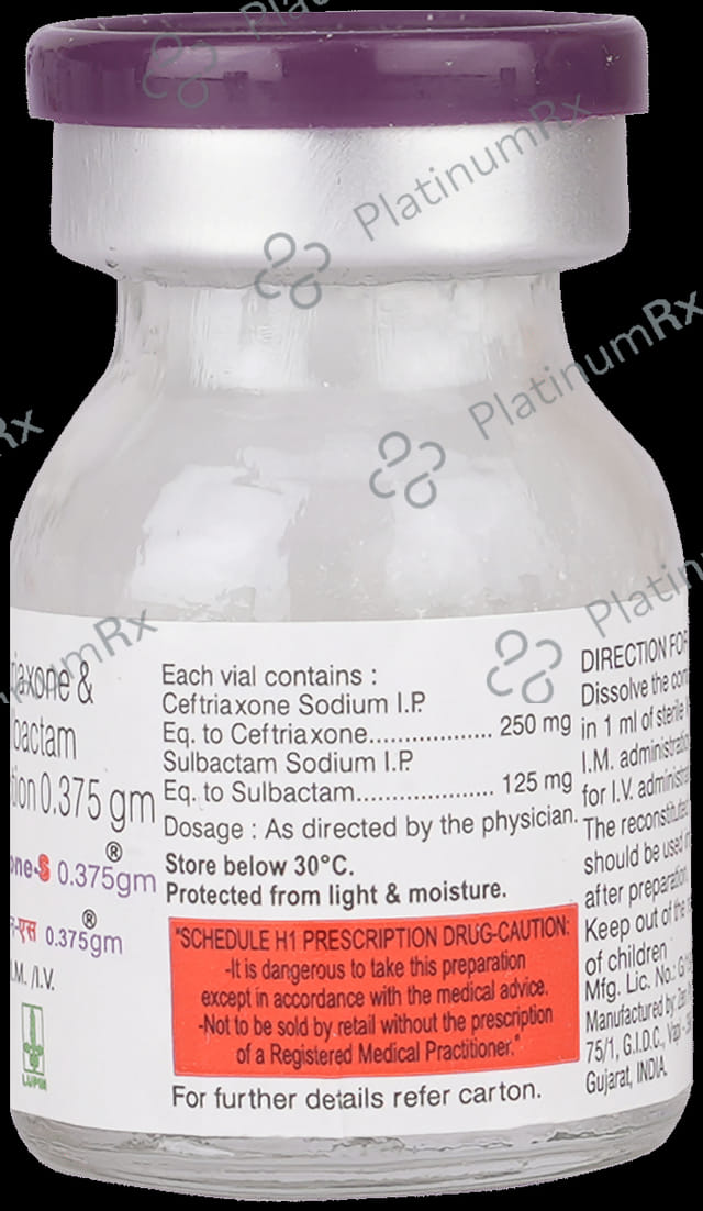 Supraxone S 250 mg/125 mg Injection