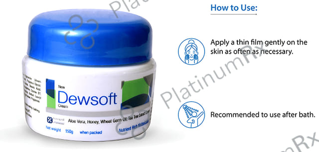 New Dewsoft Nutrient Rich Moisturiser Cream 150gm