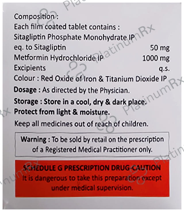 Sitaglize-M 50/1000 Tablet