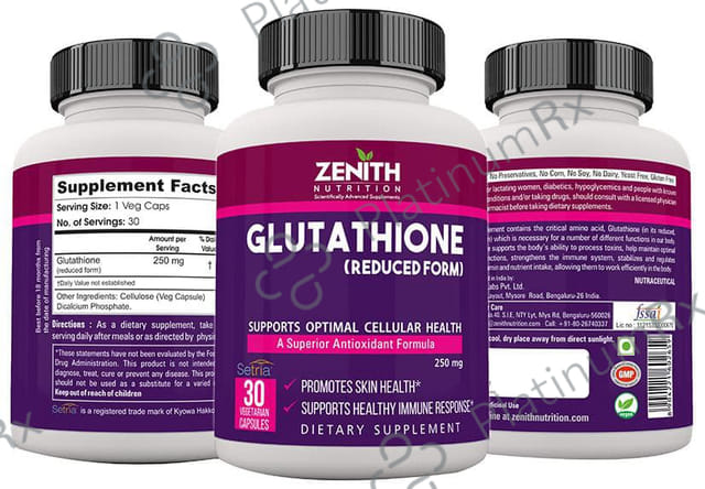Zenith Nutrition Glutathione 250mg Capsule