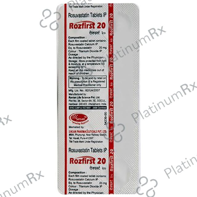 Rozfirst 20mg Tablet 10 Tablet