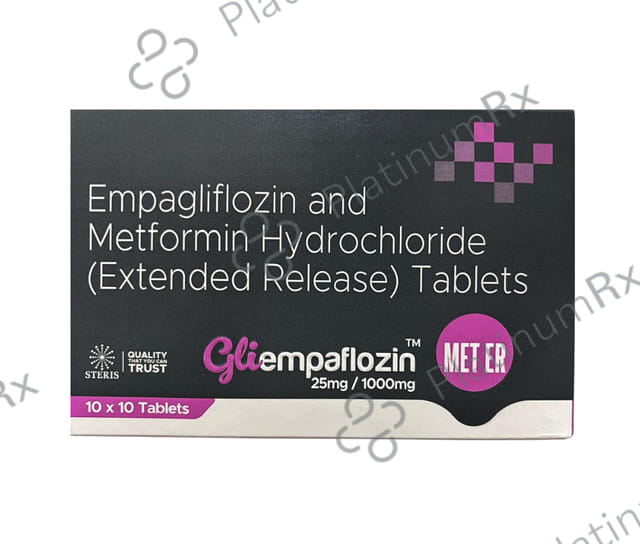 Gliempaflozin Met ER 25/1000mg Tablet 10s