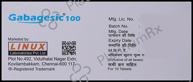 Gabagesic 100mg Tablet 10s