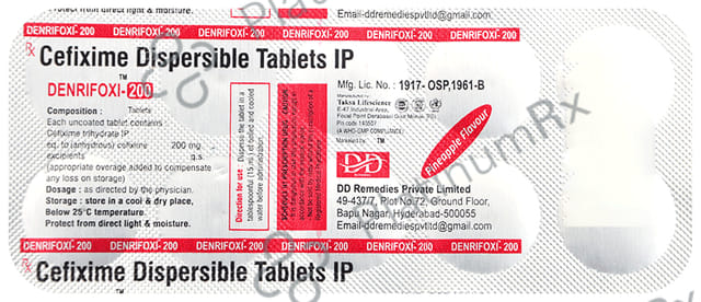 Denrifoxi 200 Tablet DT Pineapple 10s