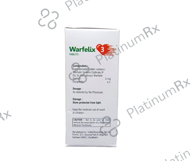 Warfelix 3mg Tablet 10s
