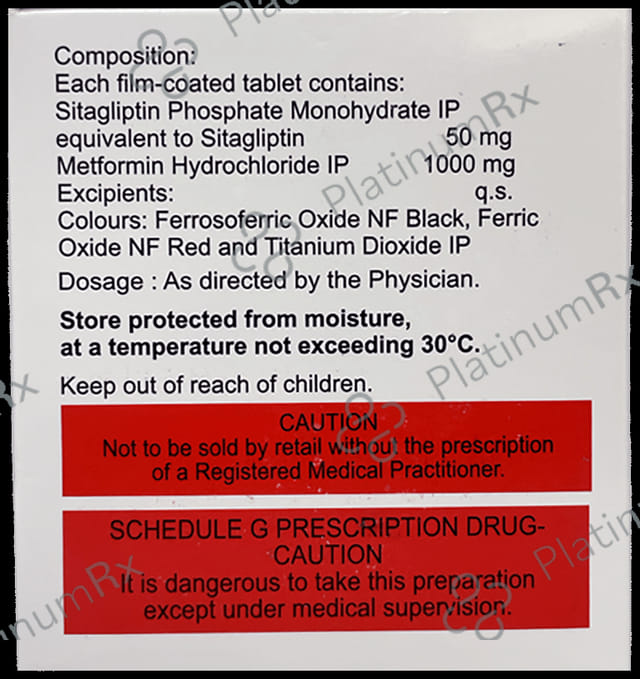 Sitaglo M Forte 50/1000mg Tablet 15s