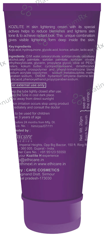Kozilite H Skin Lightening Cream 20gm