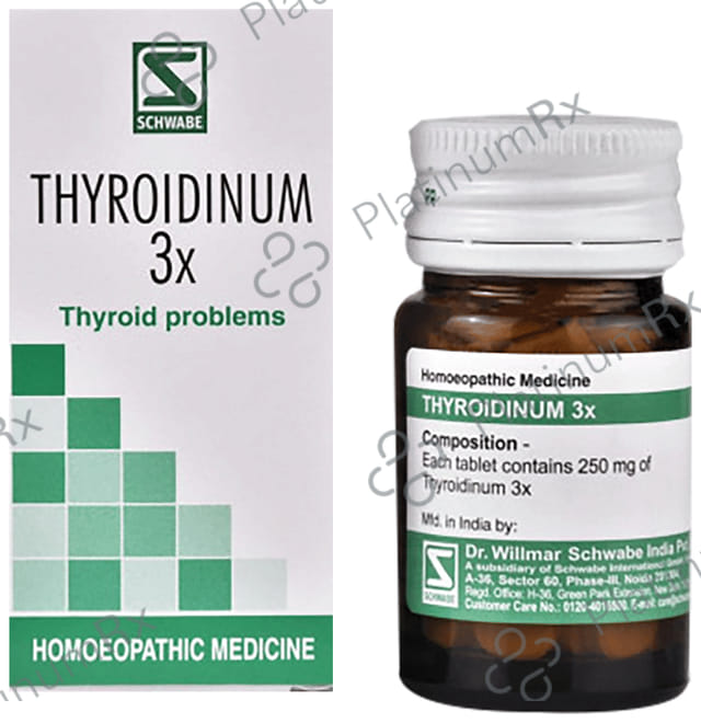 Dr Willmar Schwabe India Thyroidinum Trituration Tablet 3X