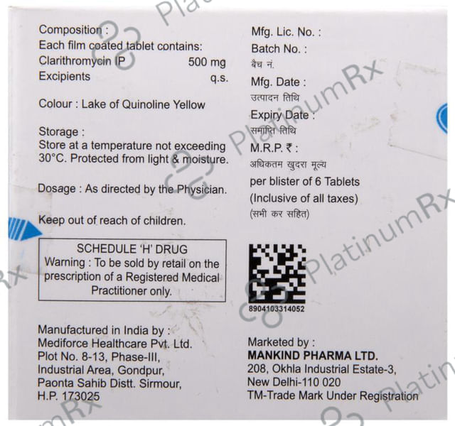 Clarinova 500 Tablet 6 Tablet