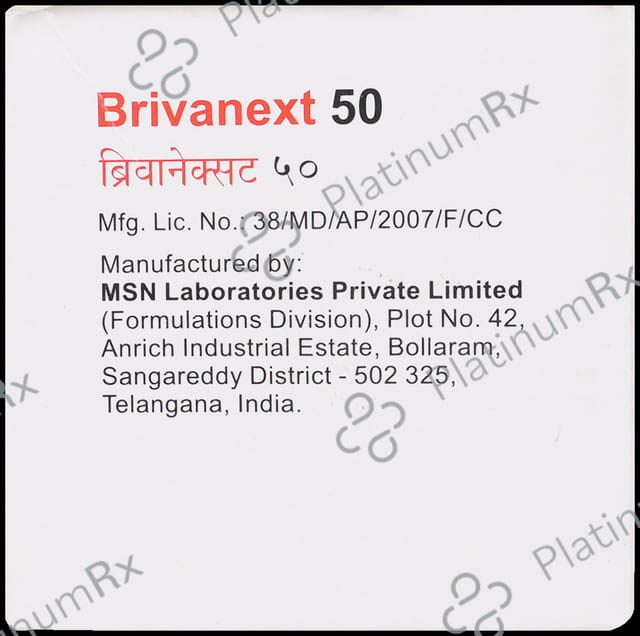 Brivanext 50mg Tablet 10s