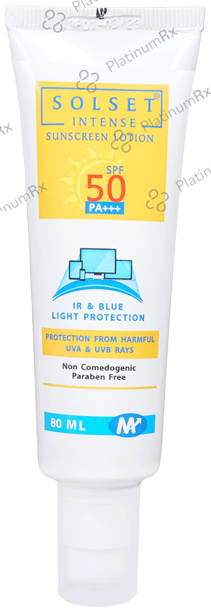 Solset Intense Sunscreen SPF 50 PA+++ Lotion 80ml
