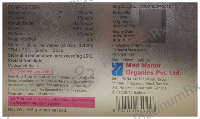 Keto Gold 2% Soap 100gm