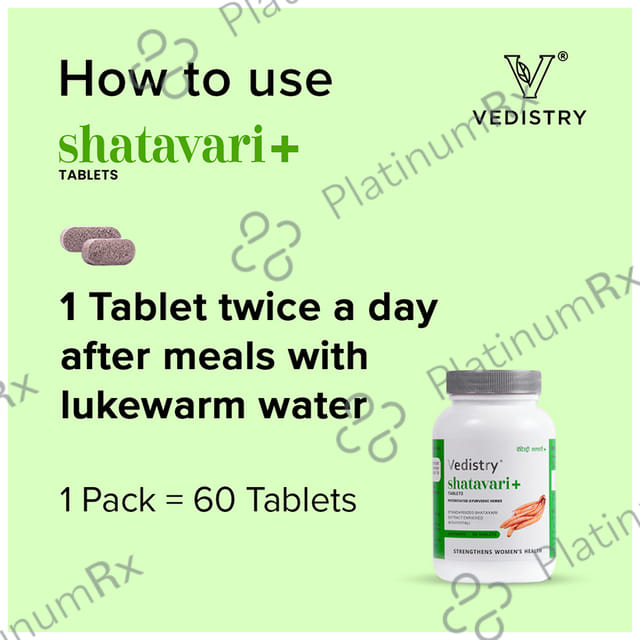 Vedistry Shatavari+ Tablet For Women Health & Wellness
