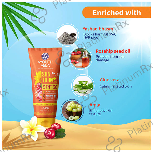 Ayouth Veda Sun Turn + SPF 50 Cream 100ml