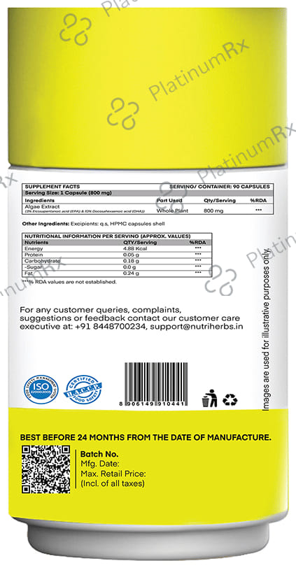 Nutriherbs Omega 3 Extract 800mg Capsule 90 capsules