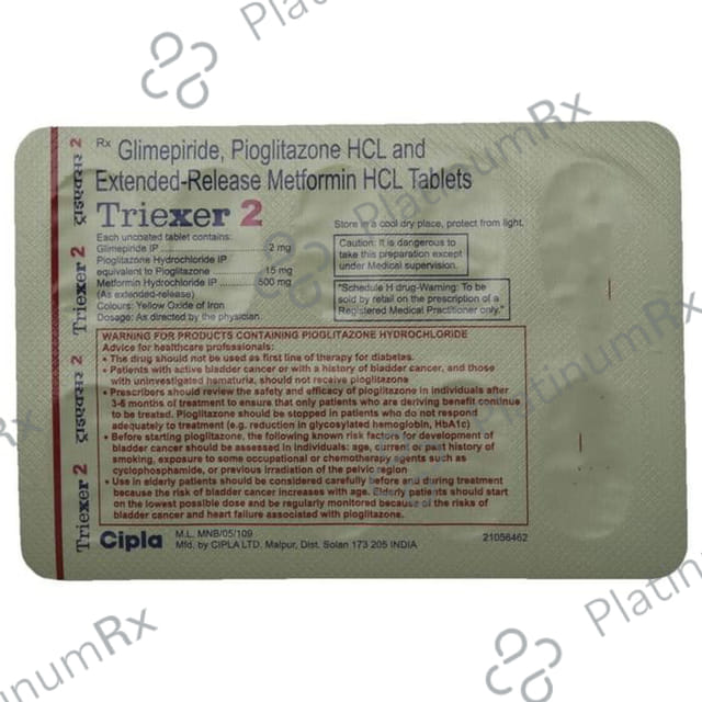 Triexer 2/500/15mg Tablet ER 10s