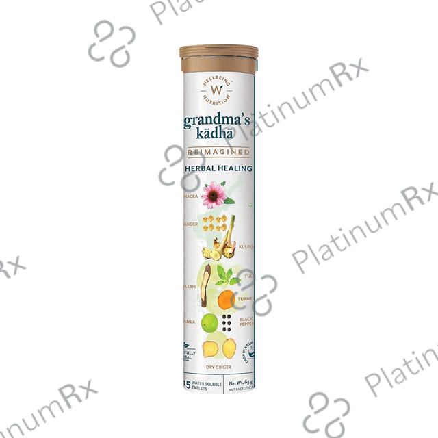Wellbeing Nutrition Grandma's Kadha - Herbal Healing Water Soluble Tablet (15 Each) 1 Bottle