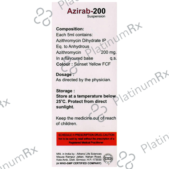 Azirab 200mg Oral Suspension 30ml