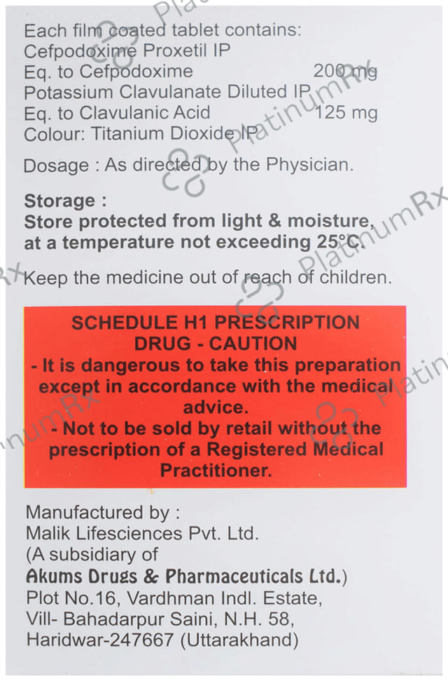 Rephapod 200/125mg CV Tablet 10s