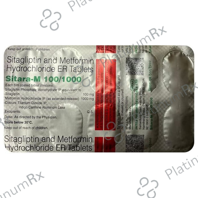 Sitara M 100/1000mg Tablet ER 10s