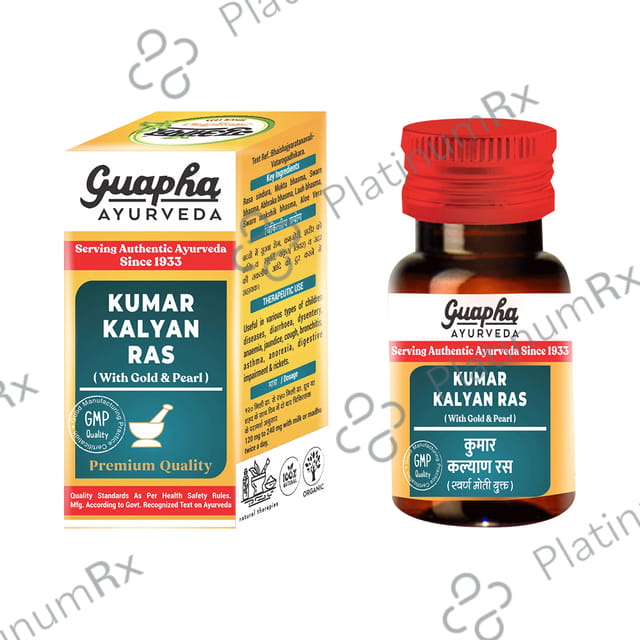Guapha Ayurveda Kumar Kalyan Ras for Respiratory Support & Fever Relief 10 Tablet