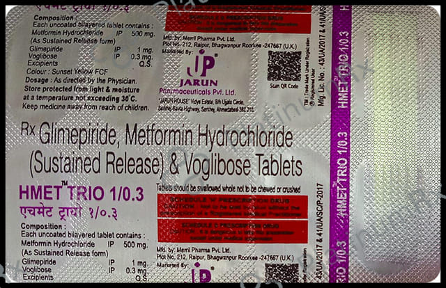 Hmet Trio 1/0.3mg Tablet SR 10s