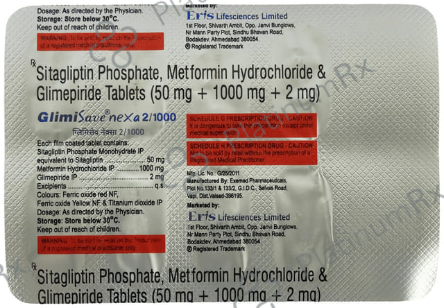 Glimisave Nexa 2/50/1000mg Tablet 10s