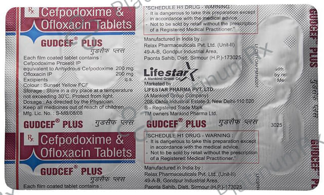 Gudcef Plus 200/200mg Tablet 10s