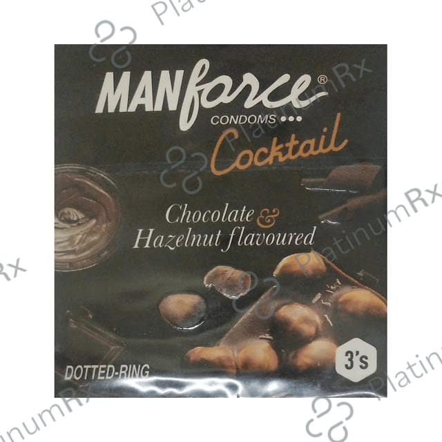Manforce Dotted Ring Cocktail Chocolate & Hazelnut Flavour Condom 3s