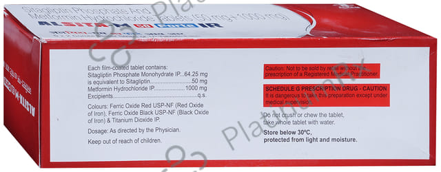 Alsita M 1000/50mg Forte IR Tablet 10s