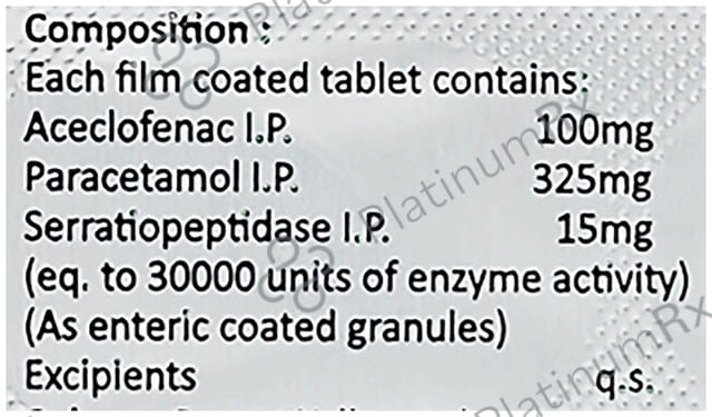 Neoultra SP 100mg/325mg/15mg Tablet