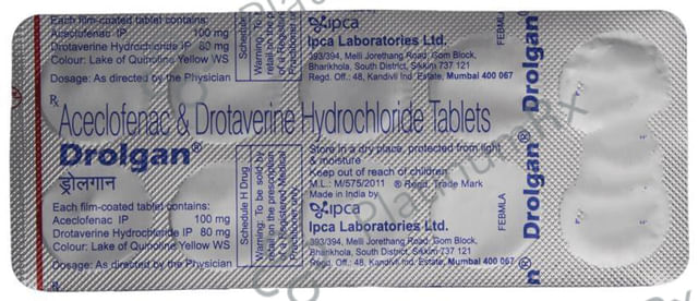 Drolgan 100/80mg Tablet 10s