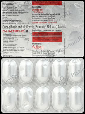 Dapatrend M 10/500mg Tablet 10s