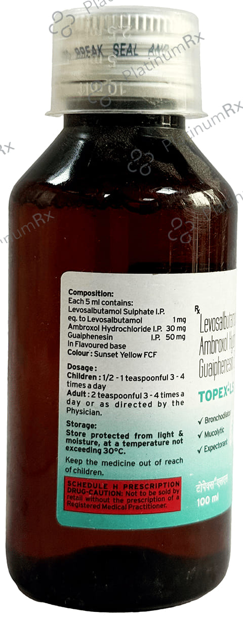 Topex LS 30/50/1mg Expectorant 100ml