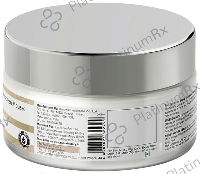 The Skin Story Tinted Sunscreen Mousse SPF 30 PA+++ Lotion 40gm