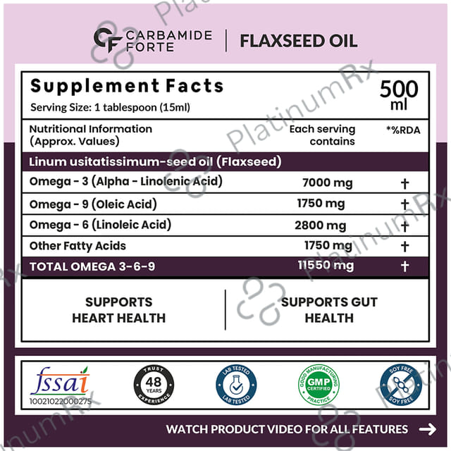 Carbamide Forte Cold Pressed Flaxseed Oil