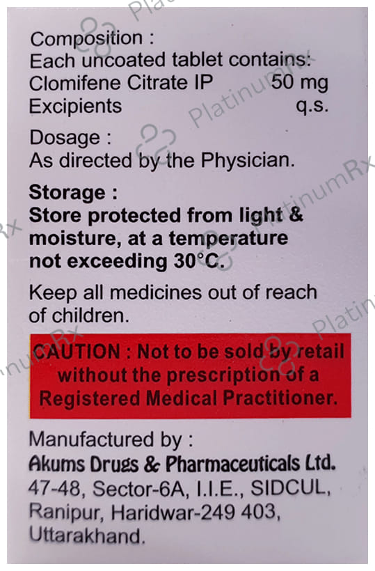 Clomiwell 50mg Tablet