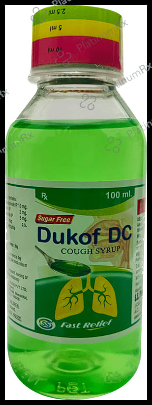 Dukof DC Cough Syrup Sugar Free 100ml